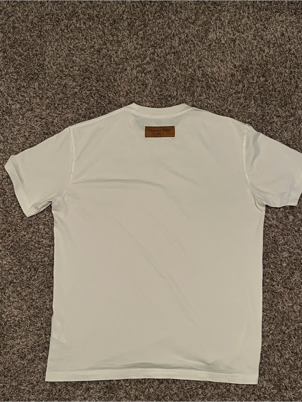 Louis Vuitton White Oversized Tonal Embroidered LV Tee - Picture 2 of 7